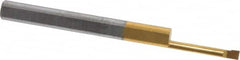 Accupro - 0.06" Min Bore Diam, 0.4" Max Bore Depth, 1/8 Shank Diam, Boring Bar - Right Hand Cut, Solid Carbide, TiN Finish - Exact Tooling