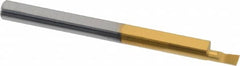 Accupro - 0.08" Min Bore Diam, 0.15" Max Bore Depth, 1/8 Shank Diam, Boring Bar - Right Hand Cut, Solid Carbide, TiN Finish - Exact Tooling