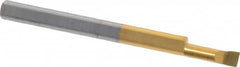 Accupro - 0.1" Min Bore Diam, 0.3" Max Bore Depth, 1/8 Shank Diam, Boring Bar - Right Hand Cut, Solid Carbide, TiN Finish - Exact Tooling