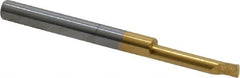 Accupro - 0.1" Min Bore Diam, 1/2" Max Bore Depth, 1/8 Shank Diam, Boring Bar - Right Hand Cut, Solid Carbide, TiN Finish - Exact Tooling