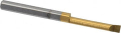 Accupro - 0.1" Min Bore Diam, 0.6" Max Bore Depth, 1/8 Shank Diam, Boring Bar - Right Hand Cut, Solid Carbide, TiN Finish - Exact Tooling