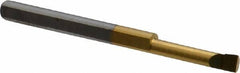 Accupro - 0.11" Min Bore Diam, 1/2" Max Bore Depth, 1/8 Shank Diam, Boring Bar - Right Hand Cut, Solid Carbide, TiN Finish - Exact Tooling