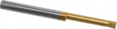Accupro - 0.11" Min Bore Diam, 0.6" Max Bore Depth, 1/8 Shank Diam, Boring Bar - Right Hand Cut, Solid Carbide, TiN Finish - Exact Tooling