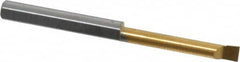 Accupro - 0.11" Min Bore Diam, 0.7" Max Bore Depth, 1/8 Shank Diam, Boring Bar - Right Hand Cut, Solid Carbide, TiN Finish - Exact Tooling