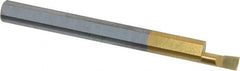 Accupro - 0.12" Min Bore Diam, 1/4" Max Bore Depth, 3/16 Shank Diam, Boring Bar - Right Hand Cut, Solid Carbide, TiN Finish - Exact Tooling