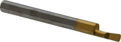 Accupro - 0.12" Min Bore Diam, 0.35" Max Bore Depth, 3/16 Shank Diam, Boring Bar - Right Hand Cut, Solid Carbide, TiN Finish - Exact Tooling