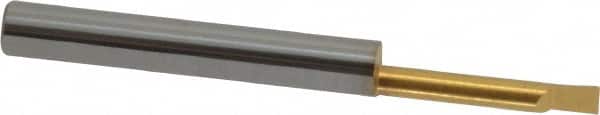 Accupro - 0.12" Min Bore Diam, 0.7" Max Bore Depth, 3/16 Shank Diam, Boring Bar - Right Hand Cut, Solid Carbide, TiN Finish - Exact Tooling