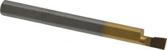 Accupro - 0.14" Min Bore Diam, 1/4" Max Bore Depth, 3/16 Shank Diam, Boring Bar - Right Hand Cut, Solid Carbide, TiN Finish - Exact Tooling