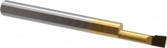 Accupro - 0.14" Min Bore Diam, 1/2" Max Bore Depth, 3/16 Shank Diam, Boring Bar - Right Hand Cut, Solid Carbide, TiN Finish - Exact Tooling