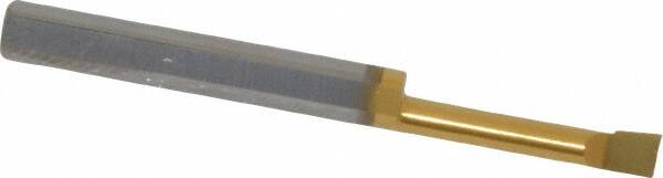 Accupro - 0.14" Min Bore Diam, 3/4" Max Bore Depth, 3/16 Shank Diam, Boring Bar - Right Hand Cut, Solid Carbide, TiN Finish - Exact Tooling