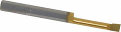 Accupro - 0.14" Min Bore Diam, 3/4" Max Bore Depth, 3/16 Shank Diam, Boring Bar - Right Hand Cut, Solid Carbide, TiN Finish - Exact Tooling