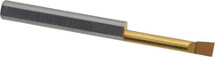 Accupro - 0.14" Min Bore Diam, 0.8" Max Bore Depth, 3/16 Shank Diam, Boring Bar - Right Hand Cut, Solid Carbide, TiN Finish - Exact Tooling