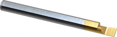 Accupro - 0.16" Min Bore Diam, 1/4" Max Bore Depth, 3/16 Shank Diam, Boring Bar - Right Hand Cut, Solid Carbide, TiN Finish - Exact Tooling