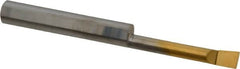 Accupro - 0.18" Min Bore Diam, 1/4 Shank Diam, Boring Bar - Right Hand Cut, Solid Carbide, TiN Finish - Exact Tooling
