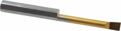 Accupro - 0.18" Min Bore Diam, 1-1/8" Max Bore Depth, 1/4 Shank Diam, Boring Bar - Right Hand Cut, Solid Carbide, TiN Finish - Exact Tooling