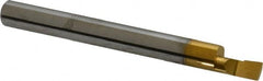 Accupro - 0.18" Min Bore Diam, 0.35" Max Bore Depth, 1/4 Shank Diam, Boring Bar - Right Hand Cut, Solid Carbide, TiN Finish - Exact Tooling