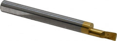 Accupro - 0.18" Min Bore Diam, 1/2" Max Bore Depth, 1/4 Shank Diam, Boring Bar - Right Hand Cut, Solid Carbide, TiN Finish - Exact Tooling
