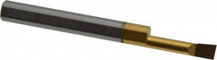 Accupro - 0.18" Min Bore Diam, 3/4" Max Bore Depth, 1/4 Shank Diam, Boring Bar - Right Hand Cut, Solid Carbide, TiN Finish - Exact Tooling