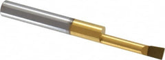 Accupro - 0.18" Min Bore Diam, 0.9" Max Bore Depth, 1/4 Shank Diam, Boring Bar - Right Hand Cut, Solid Carbide, TiN Finish - Exact Tooling