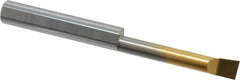 Accupro - 0.2" Min Bore Diam, 1.2" Max Bore Depth, 1/4 Shank Diam, Boring Bar - Right Hand Cut, Solid Carbide, TiN Finish - Exact Tooling