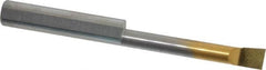 Accupro - 0.2" Min Bore Diam, 1.3" Max Bore Depth, 1/4 Shank Diam, Boring Bar - Right Hand Cut, Solid Carbide, TiN Finish - Exact Tooling