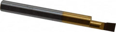 Accupro - 0.2" Min Bore Diam, 1/2" Max Bore Depth, 1/4 Shank Diam, Boring Bar - Right Hand Cut, Solid Carbide, TiN Finish - Exact Tooling