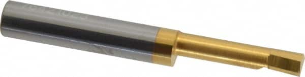 Accupro - 0.23" Min Bore Diam, 1" Max Bore Depth, 5/16 Shank Diam, Boring Bar - Right Hand Cut, Solid Carbide, TiN Finish - Exact Tooling