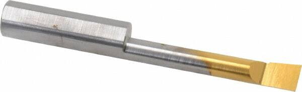 Accupro - 0.23" Min Bore Diam, 1.4" Max Bore Depth, 5/16 Shank Diam, Boring Bar - Right Hand Cut, Solid Carbide, TiN Finish - Exact Tooling