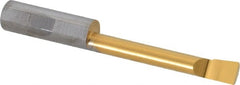 Accupro - 0.23" Min Bore Diam, 1-1/2" Max Bore Depth, 5/16 Shank Diam, Boring Bar - Right Hand Cut, Solid Carbide, TiN Finish - Exact Tooling