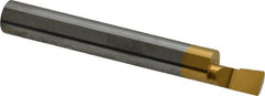 Accupro - 0.23" Min Bore Diam, 0.4" Max Bore Depth, 5/16 Shank Diam, Boring Bar - Right Hand Cut, Solid Carbide, TiN Finish - Exact Tooling