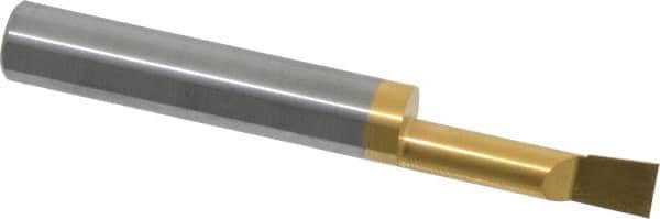 Accupro - 0.23" Min Bore Diam, 0.9" Max Bore Depth, 5/16 Shank Diam, Boring Bar - Right Hand Cut, Solid Carbide, TiN Finish - Exact Tooling