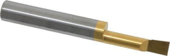 Accupro - 0.23" Min Bore Diam, 0.9" Max Bore Depth, 5/16 Shank Diam, Boring Bar - Right Hand Cut, Solid Carbide, TiN Finish - Exact Tooling