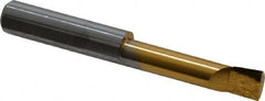 Accupro - 0.29" Min Bore Diam, 1-1/4" Max Bore Depth, 5/16 Shank Diam, Boring Bar - Right Hand Cut, Solid Carbide, TiN Finish - Exact Tooling