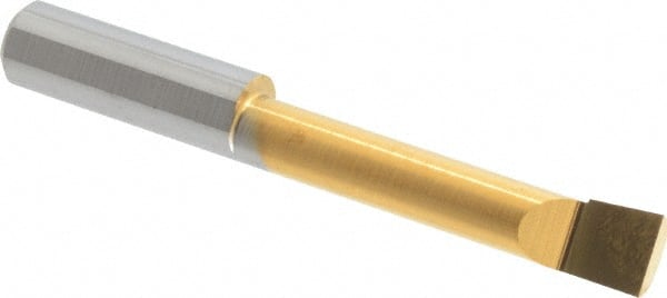 Accupro - 0.29" Min Bore Diam, 1-1/2" Max Bore Depth, 5/16 Shank Diam, Boring Bar - Right Hand Cut, Solid Carbide, TiN Finish - Exact Tooling