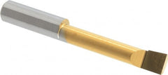 Accupro - 0.29" Min Bore Diam, 1-1/2" Max Bore Depth, 5/16 Shank Diam, Boring Bar - Right Hand Cut, Solid Carbide, TiN Finish - Exact Tooling