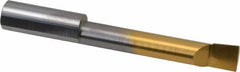Accupro - 0.29" Min Bore Diam, 1.6" Max Bore Depth, 5/16 Shank Diam, Boring Bar - Right Hand Cut, Solid Carbide, TiN Finish - Exact Tooling