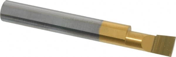 Accupro - 0.29" Min Bore Diam, 0.6" Max Bore Depth, 5/16 Shank Diam, Boring Bar - Right Hand Cut, Solid Carbide, TiN Finish - Exact Tooling
