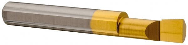 Accupro - 0.29" Min Bore Diam, 3/4" Max Bore Depth, 5/16 Shank Diam, Boring Bar - Right Hand Cut, Solid Carbide, TiN Finish - Exact Tooling