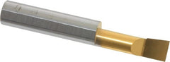 Accupro - 0.32" Min Bore Diam, 1" Max Bore Depth, 3/8 Shank Diam, Boring Bar - Right Hand Cut, Solid Carbide, TiN Finish - Exact Tooling