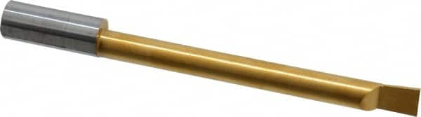 Accupro - 0.32" Min Bore Diam, 3" Max Bore Depth, 3/8 Shank Diam, Boring Bar - Right Hand Cut, Solid Carbide, TiN Finish - Exact Tooling