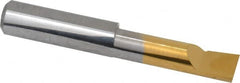 Accupro - 0.36" Min Bore Diam, 1-1/4" Max Bore Depth, 3/8 Shank Diam, Boring Bar - Right Hand Cut, Solid Carbide, TiN Finish - Exact Tooling