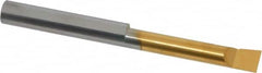 Accupro - 0.36" Min Bore Diam, 2" Max Bore Depth, 3/8 Shank Diam, Boring Bar - Right Hand Cut, Solid Carbide, TiN Finish - Exact Tooling