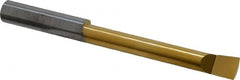Accupro - 0.36" Min Bore Diam, 2-1/2" Max Bore Depth, 3/8 Shank Diam, Boring Bar - Right Hand Cut, Solid Carbide, TiN Finish - Exact Tooling