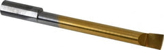 Accupro - 0.36" Min Bore Diam, 3" Max Bore Depth, 3/8 Shank Diam, Boring Bar - Right Hand Cut, Solid Carbide, TiN Finish - Exact Tooling