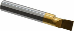 Accupro - 0.36" Min Bore Diam, 0.6" Max Bore Depth, 3/8 Shank Diam, Boring Bar - Right Hand Cut, Solid Carbide, TiN Finish - Exact Tooling