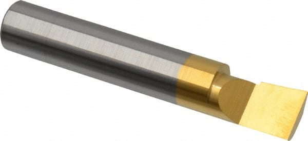 Accupro - 0.49" Min Bore Diam, 3/4" Max Bore Depth, 1/2 Shank Diam, Boring Bar - Right Hand Cut, Solid Carbide, TiN Finish - Exact Tooling