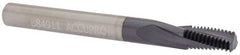 Accupro - NPT, 0.245" Cutting Diam, 3 Flute, Solid Carbide Helical Flute Thread Mill - Internal Thread, 7/16" LOC, 2-1/2" OAL, 1/4" Shank Diam - Exact Tooling