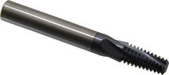 Accupro - NPTF, 0.305" Cutting Diam, 4 Flute, Solid Carbide Helical Flute Thread Mill - Internal Thread, 5/8" LOC, 2-1/2" OAL, 5/16" Shank Diam - Exact Tooling