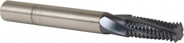 Accupro - M10x1.50 Metric Coarse, 0.3" Cutting Diam, 4 Flute, Solid Carbide Helical Flute Thread Mill - Internal Thread, 3/4" LOC, 75mm OAL, 5/16" Shank Diam - Exact Tooling