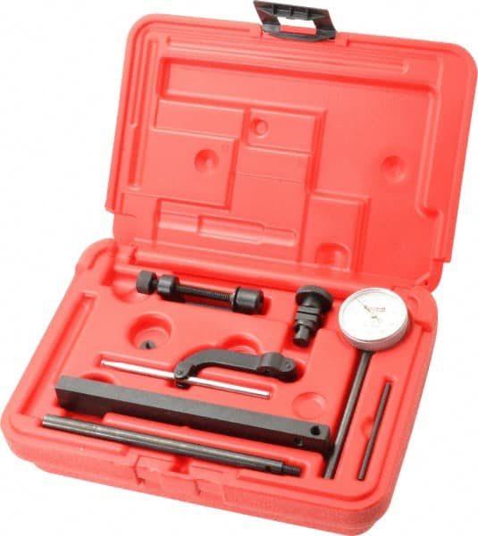 SPI - 0.01mm Graduation, 0-100 Dial Reading, Indicator & Base Kit - 0.01mm Graduation, Includes Certificate of Calibration Traceable to NPL - Exact Tooling